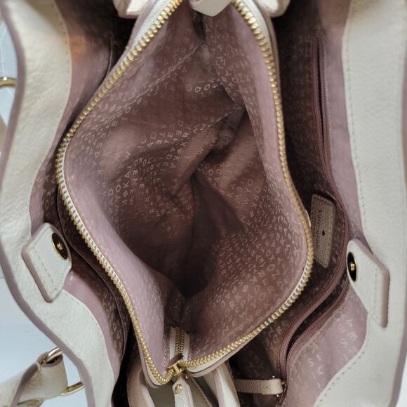 Kate Spade Larchmont Ave Evangelie Satchel Cream‎ Pebbled Leather Crossbody Bag - Picture 10 of 16